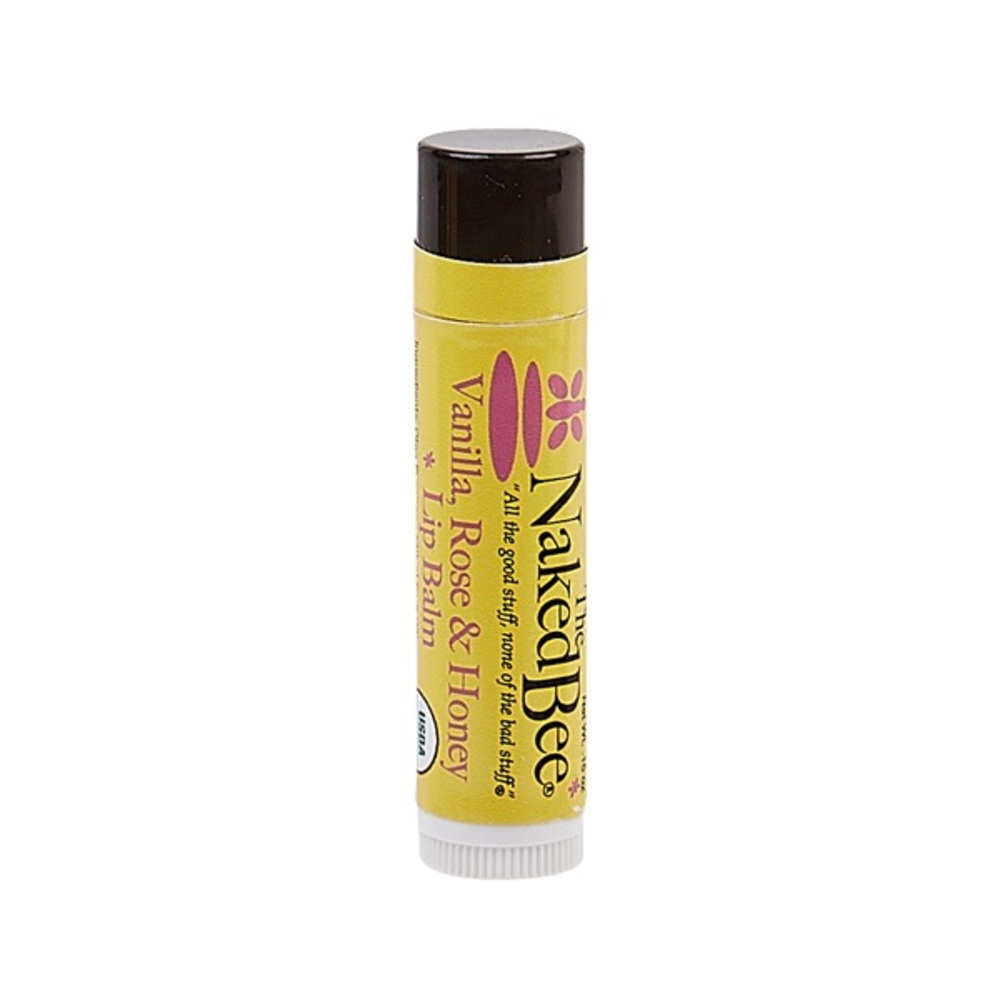 New The Naked Bee Organic Lip Balm Vanilla, Rose & Honey